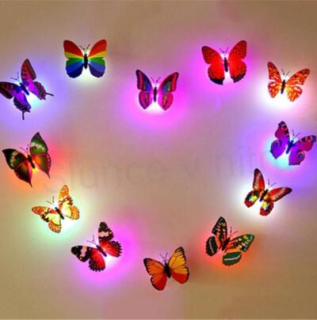 Noční světlo, párty 3D led motýl (D3)