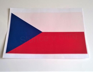 Samolepka na auto česká republika velká 16,5 x 10 cm (E316)