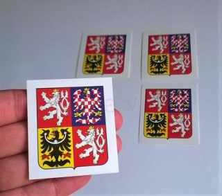 Samolepka na auto znak české republiky malá 5,5 X 4,5 cm (E319)