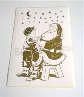 Samolepka, dekorace s vánočním motivem - Zlacené adhezní nálepky 15 x 10 cm (E330)