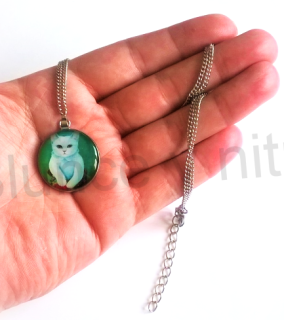 Náhrdelník s přívěškem kočička, kočka (BD374) 