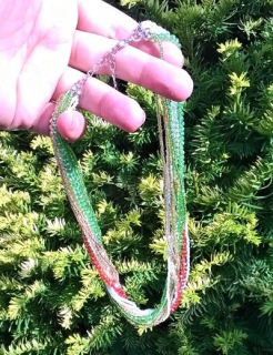 Luxusní náhrdelník z broušených a Preciosa korálků (BD395)