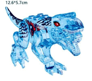 Jurský park Tyranosaurus Rex průhledně modrý (D4)
