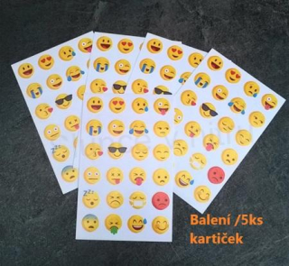 Samolepky, Obtisky na Papír smailík po 5 balení (E347)