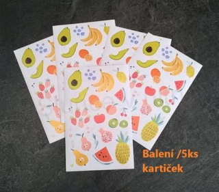 Samolepky, Obtisky na Papír ovoce po 5 balení (E349)
