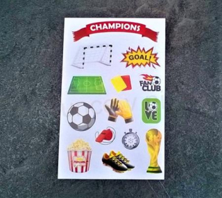 Samolepky, Obtisky na Papír fotbal (E350)