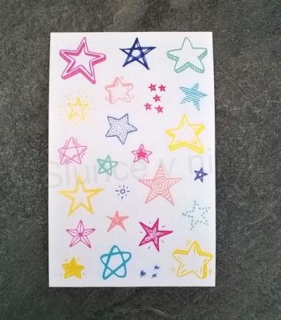 Samolepky, Obtisky na Papír hvězda (E358)