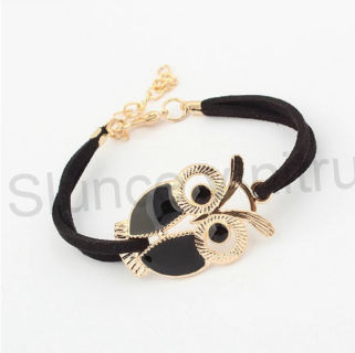 Kožený náramek Sova (BC470)