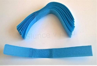 Suchý zip stříhaný 2 v 1 - cca 1,3 x 18 cm - světle modrý (C480)