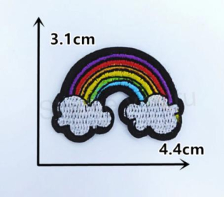 Nášivka Nažehlovačka Duha s mráčky (C483)