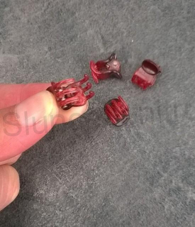 Mini skřipec do vlasů 1,4 x 1 cm bordo (H183)