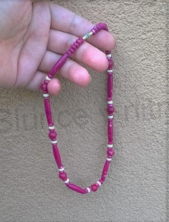 Náhrdelník retro na zapínání - fialový (BD405)