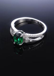 Postříbřený prsten se zirkony (BP336)