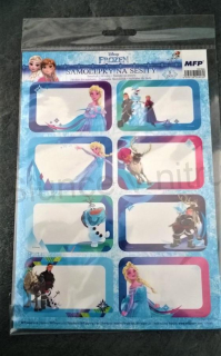Samolepky, Obtisky na Papír - ozdobné štítky na sešity Ledové království Frozen (E367)