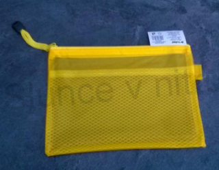 Složka se zipem 19 x 14 cm žlutá (E385)