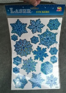 Samolepka, dekorace s vánočním motivem 36 x 21 cm (E390)