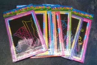 Vyškrabovací obrázek 19 x 13 cm barevný (E394)