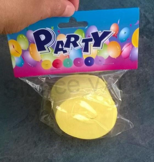 Krepový papír, serpentýna 5 cm x 30 m žlutý (E423)