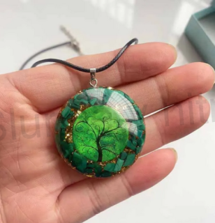 Orgonitový přívěšek Strom života s malachitem (PP97)