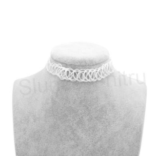 Choker náhrdelník Tattoo – klasický bílý, 4 (BD411)