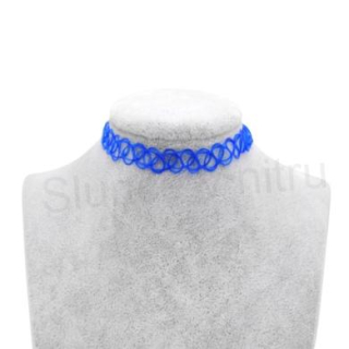 Choker náhrdelník Tattoo – klasický tmavě modrý, 6 (BD411)