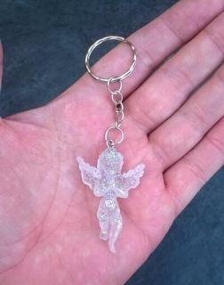 Orgonitová klíčenka andílek 5x3 cm (PP99)