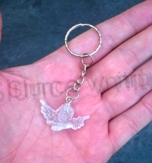 Orgonitová klíčenka andílek 3,3x2,1 cm (PP100)