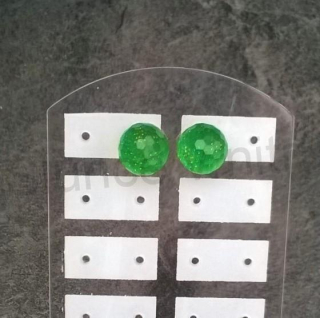 Puzetové náušnice resin krystal měnicí barvu broušené (BB514)