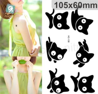 Voděodolné, dočasné tetovaní kočka (E453)