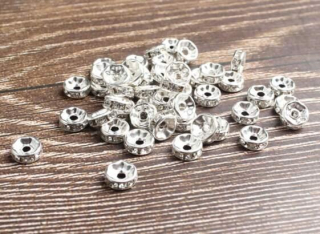 Šatonová rondelka čirá 8 mm (AA69)