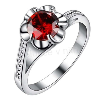 Platinový prsten se zirkony (BP350)