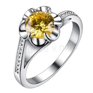 Platinový prsten se zirkony (BP351)