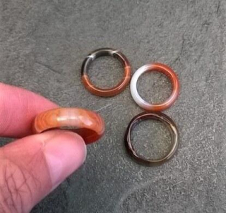 Minerální prsten Achát multi (X590)