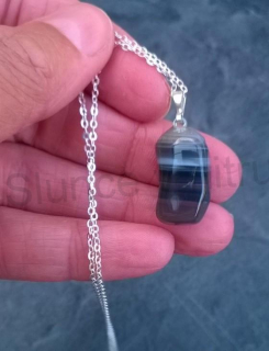 Náhrdelník Řetízkový přívěšek s achátem (X598)