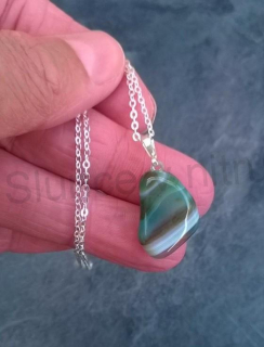 Náhrdelník Řetízkový přívěšek s achátem (X599)