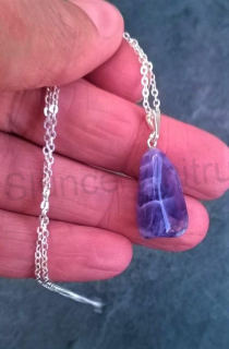 Náhrdelník Řetízkový přívěšek s ametystem (X603)