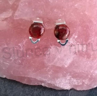 Náušnice klipsy se syntetickým opálem 10 mm (BB542)