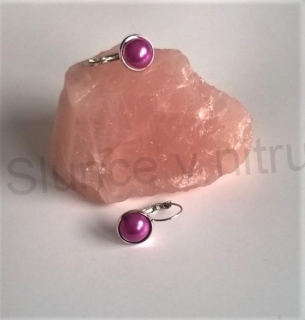 Platinové náušnice s  perleťovou perlou (BB552)