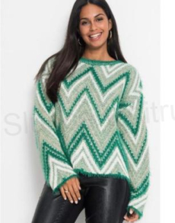 Dámský vzorovaný svetr velikost L (K131)