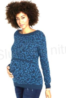 Těhotenský vzorováný svetr velikost 48/50 (K134)