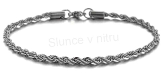 Kroucený řetízkový náramek z chirurgické oceli 316L (BC2)