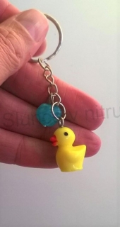 Přívěsek na klíče - Kačenka se srdíčkem (D588)