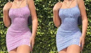 Dámské letní květinové mini šaty - 2 barvy, velikosti (K136)