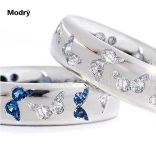 Motylí prsten s kamínky (BP360)