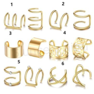 Falešný piercing, nasazovací náušnice více druhů (BB560)