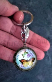 Přívěsek na klíče - Motýli s andělskými křídly (D615)