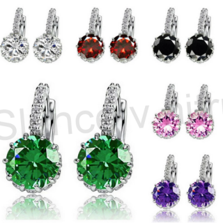 Nádherné kruhové  náušnice se zirkony Cz více variant (BB2)