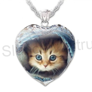 Náhrdelník s přívěškem kočka. kočička (BD446)