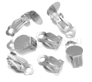 Náušnicové Klipsy ploché platinové 18 x 10 mm (AA289)