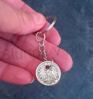 Přívěsek na klíče - mince rakousko-úhersko 1907 (H211)